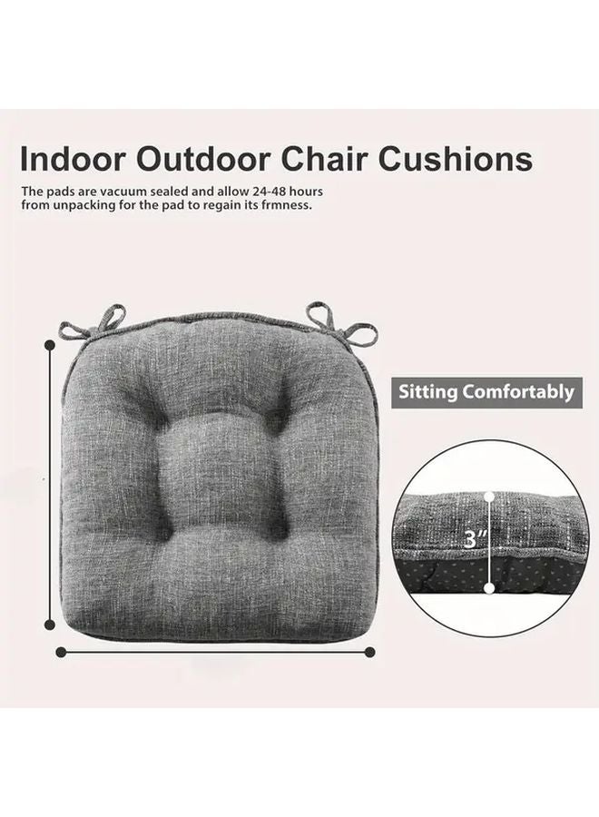 Brown Art Deco Style Anti Slip Memory Foam Dining Chair Cushion With Lead Strap - Image 5